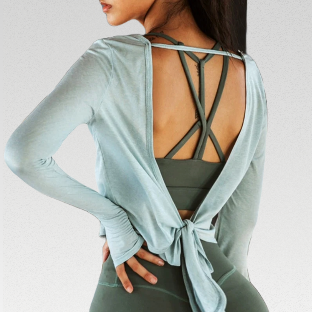 Stylish and Comfortable Open Back Yoga Shirts