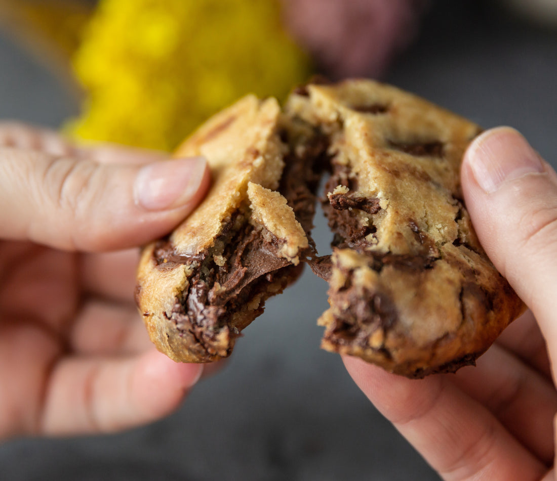 Easy Choc Chip Protein Cookie Dough: 4 Healthy Ingredients!