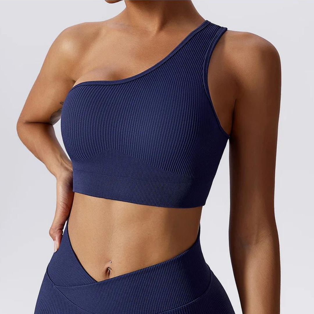 BROOKE ONE SHOULDER SPORTS BRA