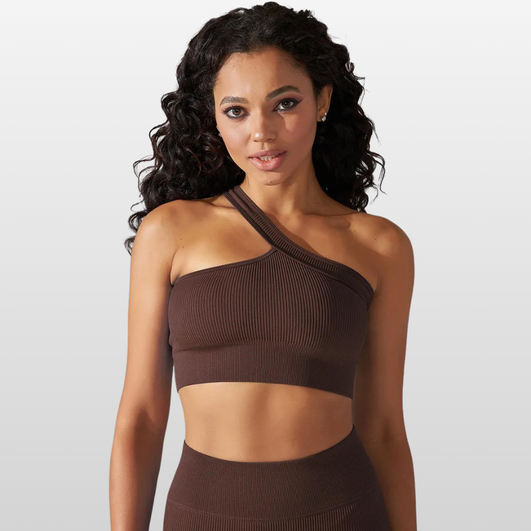 VESSA ONE SHOULDER SPORTS BRA