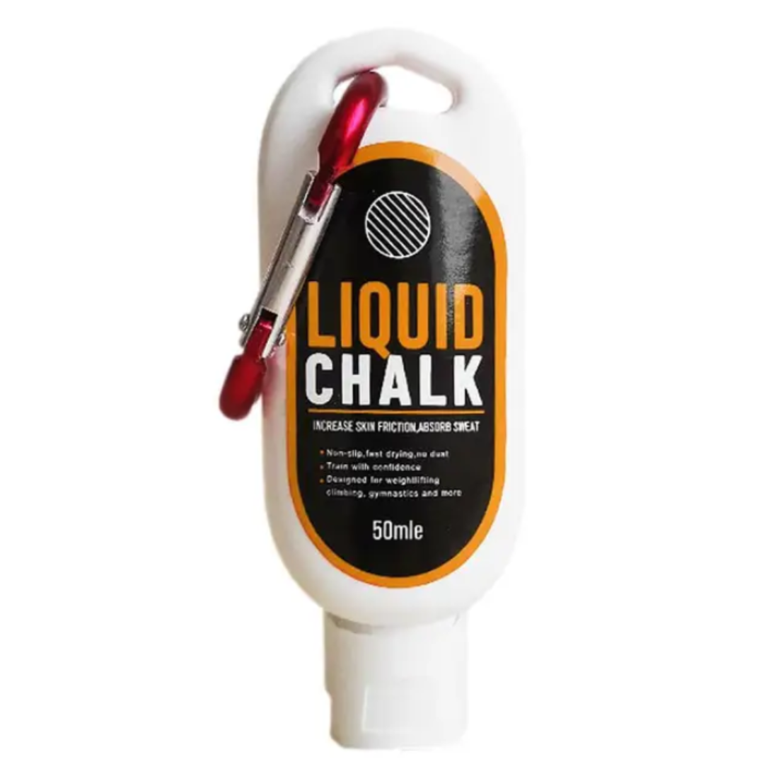 Liquid Chalk: Your Secret Weapon for Enhanced Grip - Precision Application, Magnesium Carbonate Magic, and On-the-Go Versatility with Carabiner Attachment. Available in 30ml, 50ml, and 100ml Bottles, redefine your grip experience wherever your active pursuits take you