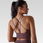 Georgia Cross Back Sports Bra: Medium support for versatile workouts. Crafted from a nylon/spandex blend for flexibility and style. Breathable design for cool workouts and quick-dry technology for on-the-go convenience. Elevate your workout confidence with the Georgia Sports Bra.