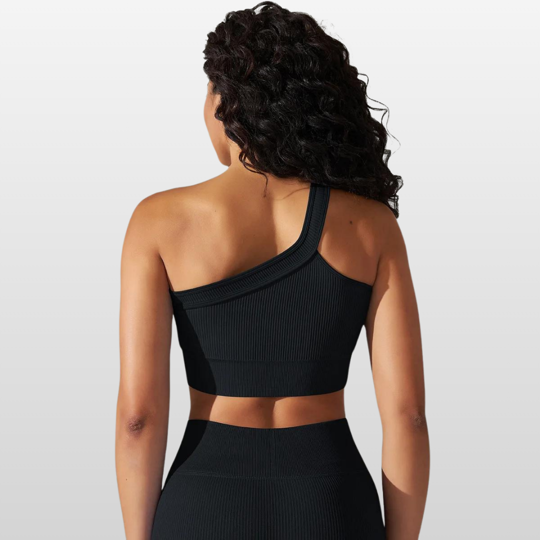 VESSA ONE SHOULDER SPORTS BRA