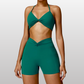 THE HEIDI HALTER NECK SPORTS BRA