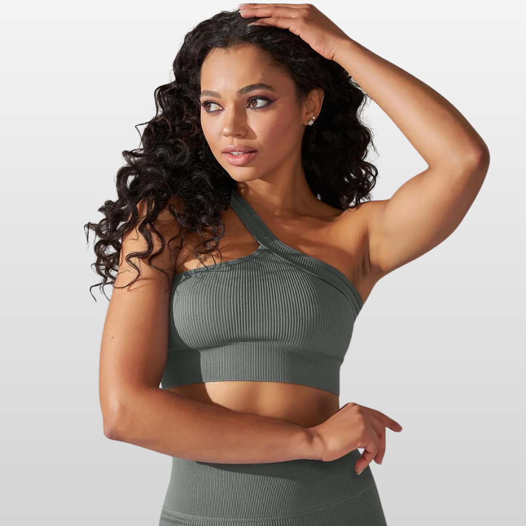 VESSA ONE SHOULDER SPORTS BRA