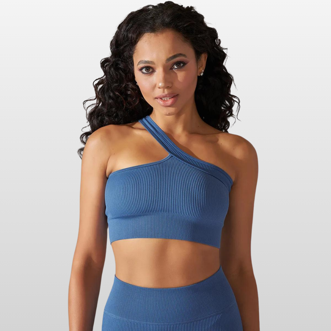 VESSA ONE SHOULDER SPORTS BRA