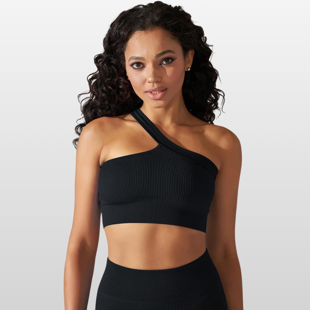 VESSA ONE SHOULDER SPORTS BRA