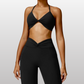 THE HEIDI HALTER NECK SPORTS BRA