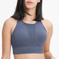 Rayna Sports Bra: Innovation, Style, and Performance Combined. Double Brushed Fabric with Mesh Panel for Maximum Breathability. Crafted from Breathable Nylon/Spandex Blend for Unbeatable Comfort and Flexibility. Stay Stylish, Stay Supported.