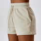 Made from a premium cotton/poly blend, these shorts offer a plush, cozy feel against your skin while ensuring durability for your active lifestyle. Enjoy all-day comfort without compromising on style. Built to last, the Samara Shorts are designed with durable fabric, ready to withstand the demands of your busy life. Whether you're relaxing at home or heading out for errands or brunch with friends, the Samara Shorts are your go-to choice for comfort and style.