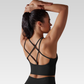 Georgia Cross Back Sports Bra: Medium support for versatile workouts. Crafted from a nylon/spandex blend for flexibility and style. Breathable design for cool workouts and quick-dry technology for on-the-go convenience. Elevate your workout confidence with the Georgia Sports Bra.