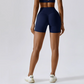Premium Nylon/Spandex Leticia Shorts - High-Waisted and Breathable Activewear for Comfortable and Stylish Workouts