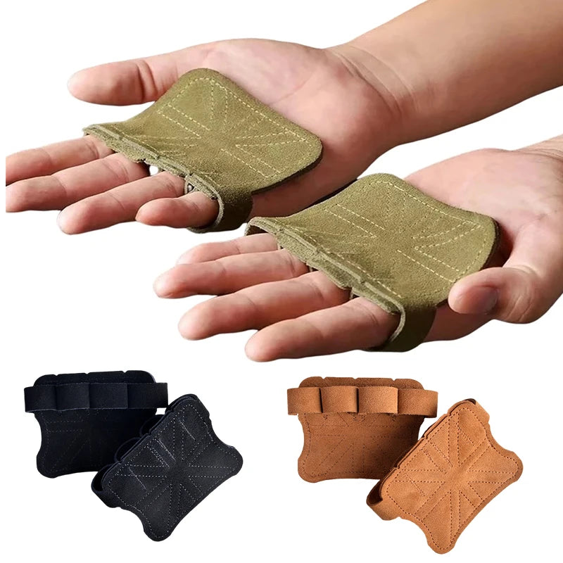 Microfiber Weightlifting Hand Protectors - A game-changer for deadlifting and weightlifting. Made from double-layered microfiber material with an open finger design to reduce sweating and slipping. Protects hands from tearing during lifts. One size fits all. Elevate your weightlifting experience with these hand protectors.