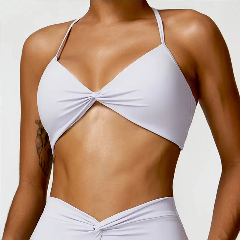 THE HEIDI HALTER NECK SPORTS BRA