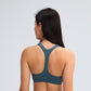 Amber Sports Bra – Ultimate comfort and style. Nylon/spandex blend for a buttery soft feel on your skin. Removable padding for customizable support. Durable material for tough workouts, made to withstand wash after wash. Stay cool and comfortable with the breathable design. Say goodbye to ill-fitting and chafing sports bras.